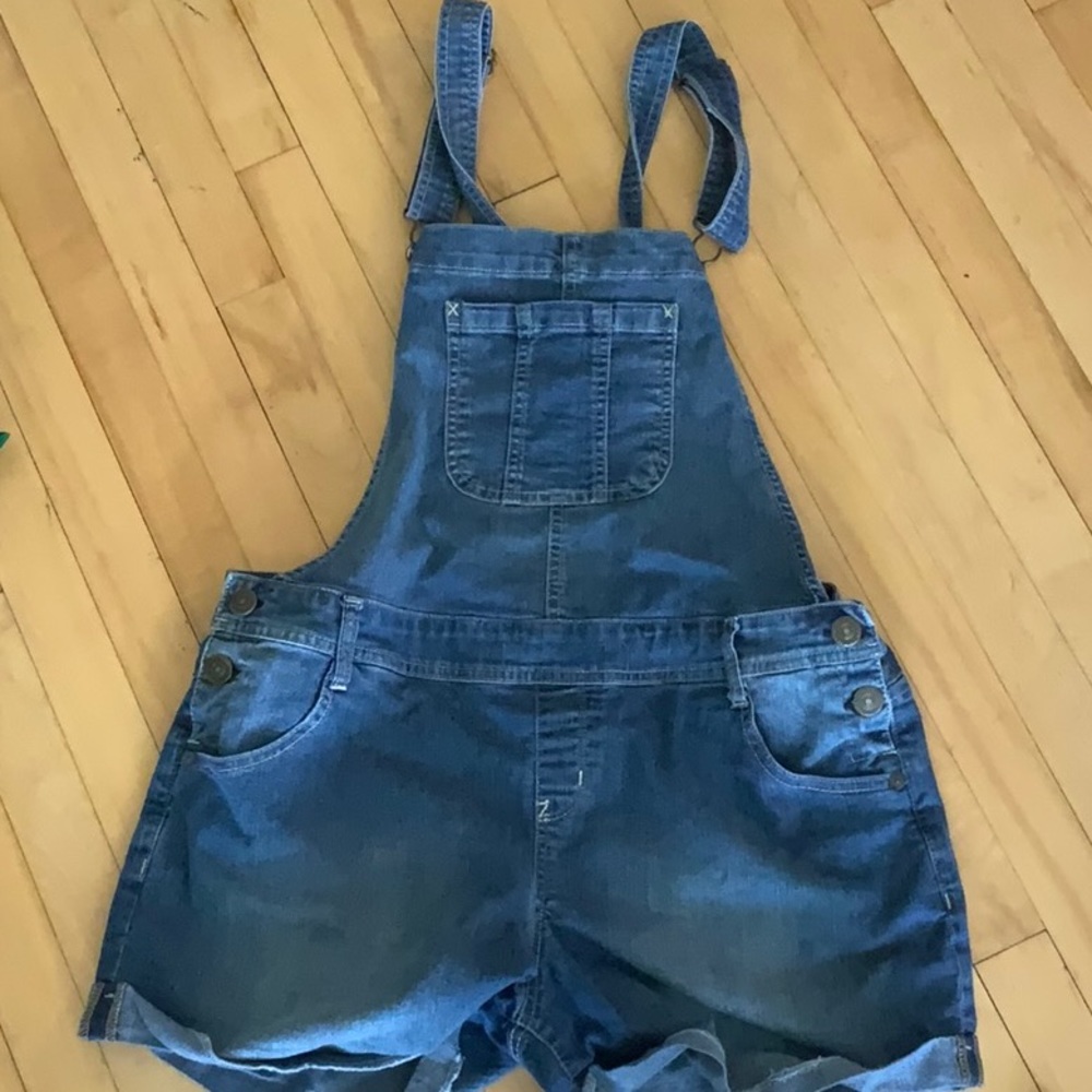 Denim shirt overalls